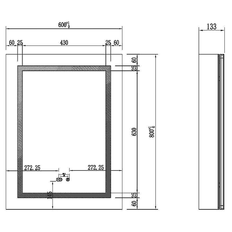 Зеркальный шкаф Aquatek 60 AQ7604-MLC с подсветкой Хром, купить, цена, заказать, магазин, доставка, скидка, промокод, купить, цена, заказать, магазин, доставка, скидка, промокод