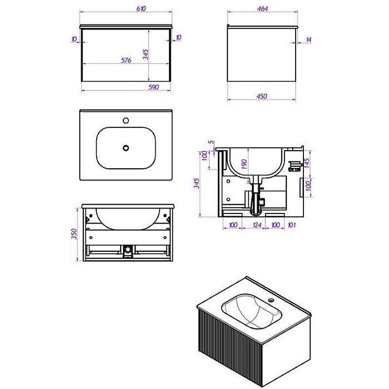 Тумба под раковину La Fenice Terra 60 FNC-01-TER-C-60 подвесная Бежевая матовая, купить, цена, заказать, магазин, доставка, скидка, промокод, купить, цена, заказать, магазин, доставка, скидка, промокод