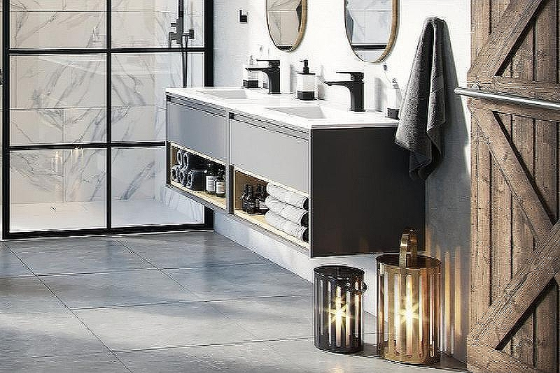 Тумба под раковину Excellent Tuto 80 MLEX.0101.800.GRBL подвесная Серый Дуб, купить, цена, заказать, магазин, доставка, скидка, промокод, купить, цена, заказать, магазин, доставка, скидка, промокод