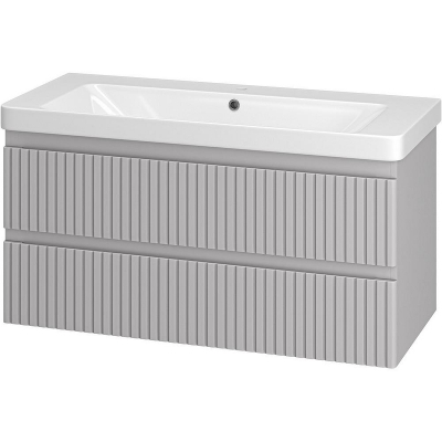 Тумба с раковиной Brevita Victory 105 УТ000025791 подвесная Серый шелк