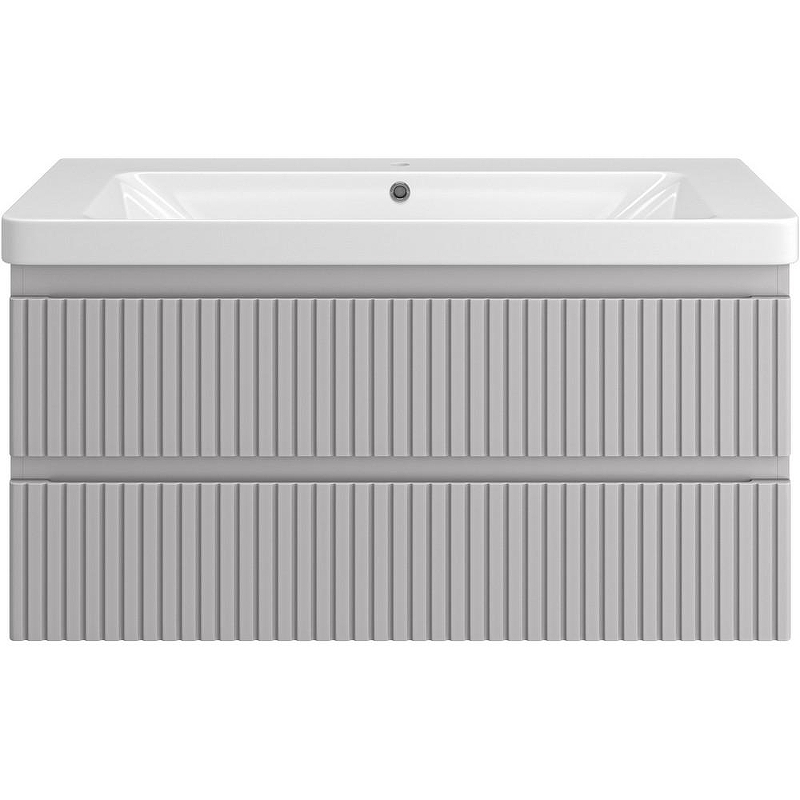 Тумба с раковиной Brevita Victory 105 УТ000025791 подвесная Серый шелк, купить, цена, заказать, магазин, доставка, скидка, промокод, купить, цена, заказать, магазин, доставка, скидка, промокод