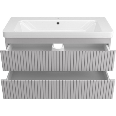 Тумба с раковиной Brevita Victory 105 УТ000025791 подвесная Серый шелк