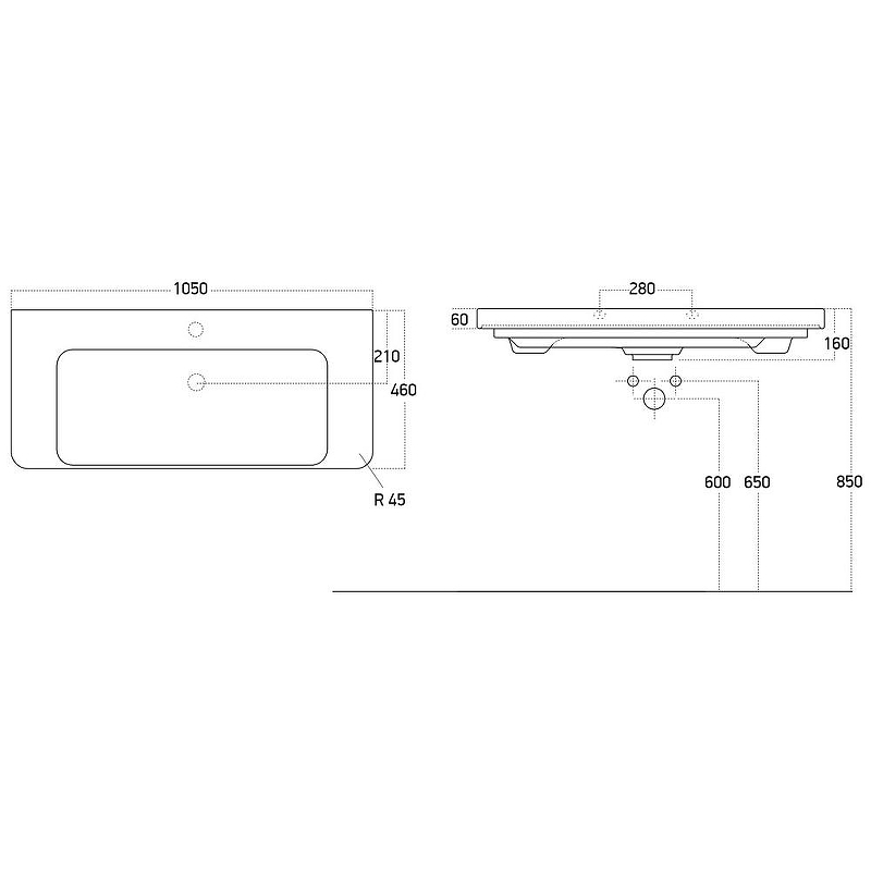 Тумба с раковиной Brevita Victory 105 УТ000025791 подвесная Серый шелк, купить, цена, заказать, магазин, доставка, скидка, промокод, купить, цена, заказать, магазин, доставка, скидка, промокод