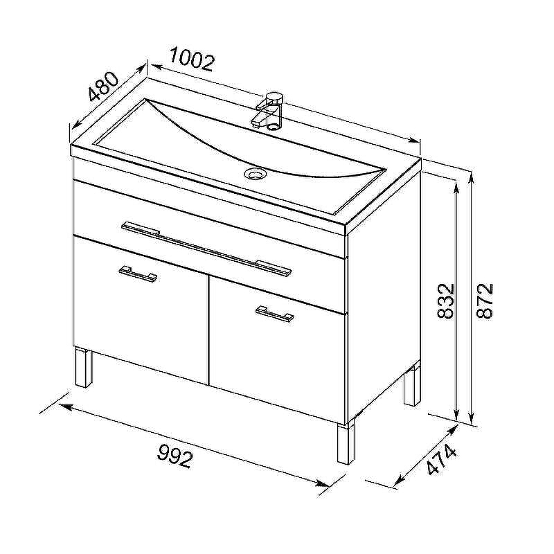Тумба с раковиной Aquanet Верона 100 213034 Белая, купить, цена, заказать, магазин, доставка, скидка, промокод, купить, цена, заказать, магазин, доставка, скидка, промокод