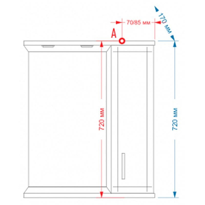 Misty Астра 60 L Э-Аст04060-01СвЛ с подсветкой