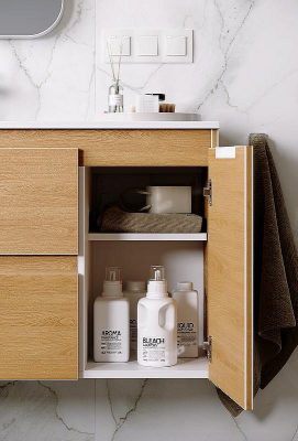 Тумба под раковину Aqwella Accent 90 L ACC0109LW подвесная Белая