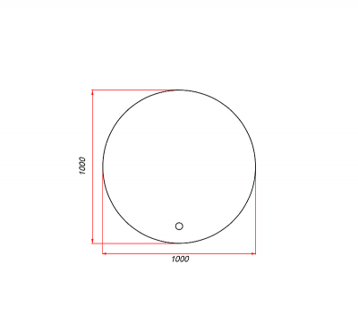 Зеркало ЗОВ 100 ZD100 с подсветкой с сенсорным выключателем