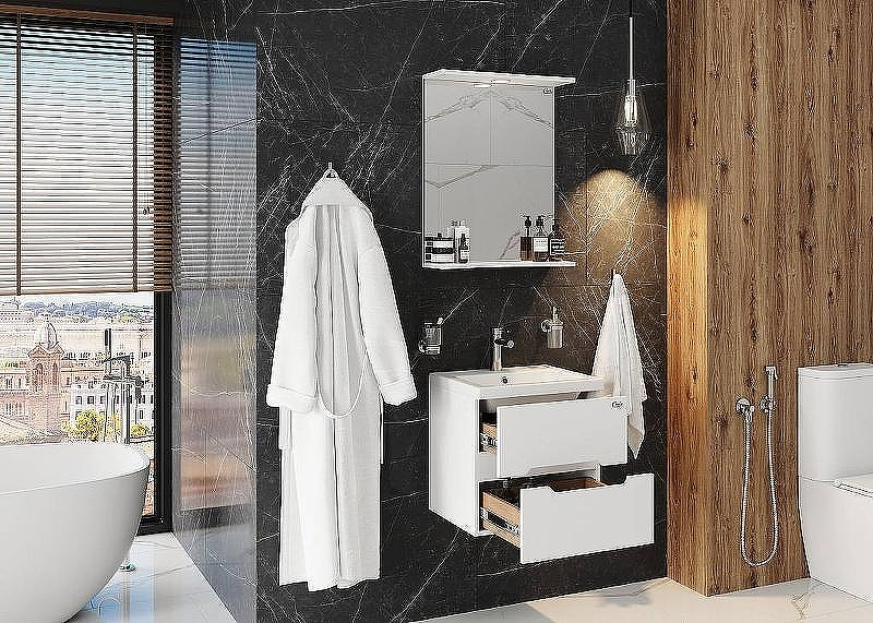 Тумба под раковину Onika Айленд 50.13 105021 подвесная Белая, купить, цена, заказать, магазин, доставка, скидка, промокод, купить, цена, заказать, магазин, доставка, скидка, промокод