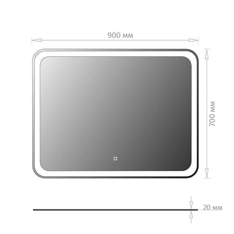 Зеркало Onika Магна 90 209029 с подсветкой с сенсорным выключателем и диммером, купить, цена, заказать, магазин, доставка, скидка, промокод, купить, цена, заказать, магазин, доставка, скидка, промокод