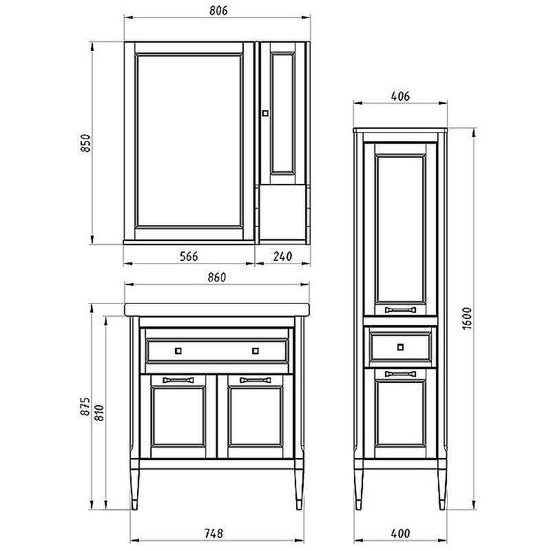 Тумба под раковину ASB-Woodline Гранда 85 11487 Белая с патиной Серебро, купить, цена, заказать, магазин, доставка, скидка, промокод, купить, цена, заказать, магазин, доставка, скидка, промокод