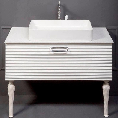 Тумба под раковину Boheme Armadi Art Vallessi Avangarde Linea 100 842-100-WCR подвесная Белая Хром