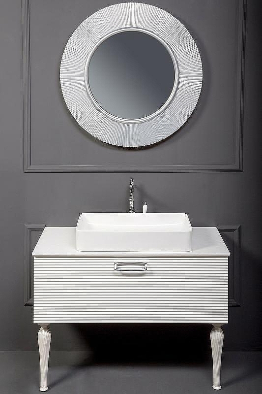 Тумба под раковину Boheme Armadi Art Vallessi Avangarde Linea 100 842-100-WCR подвесная Белая Хром, купить, цена, заказать, магазин, доставка, скидка, промокод, купить, цена, заказать, магазин, доставка, скидка, промокод