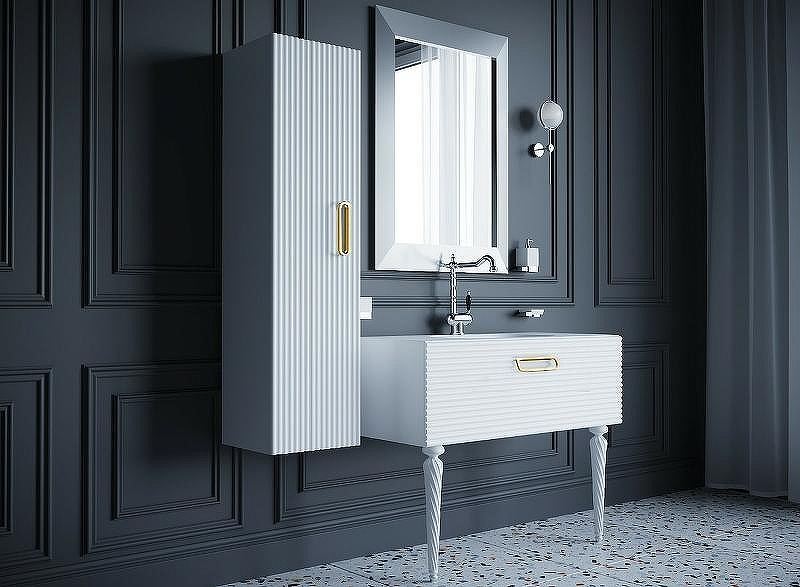 Тумба под раковину Boheme Armadi Art Vallessi Avangarde Linea 100 842-100-WCR подвесная Белая Хром, купить, цена, заказать, магазин, доставка, скидка, промокод, купить, цена, заказать, магазин, доставка, скидка, промокод