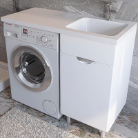 Тумба под раковину Stella Polar Кэтрин 110 SP-00001113 с бельевой корзиной Белая, купить, цена, заказать, магазин, доставка, скидка, промокод, купить, цена, заказать, магазин, доставка, скидка, промокод