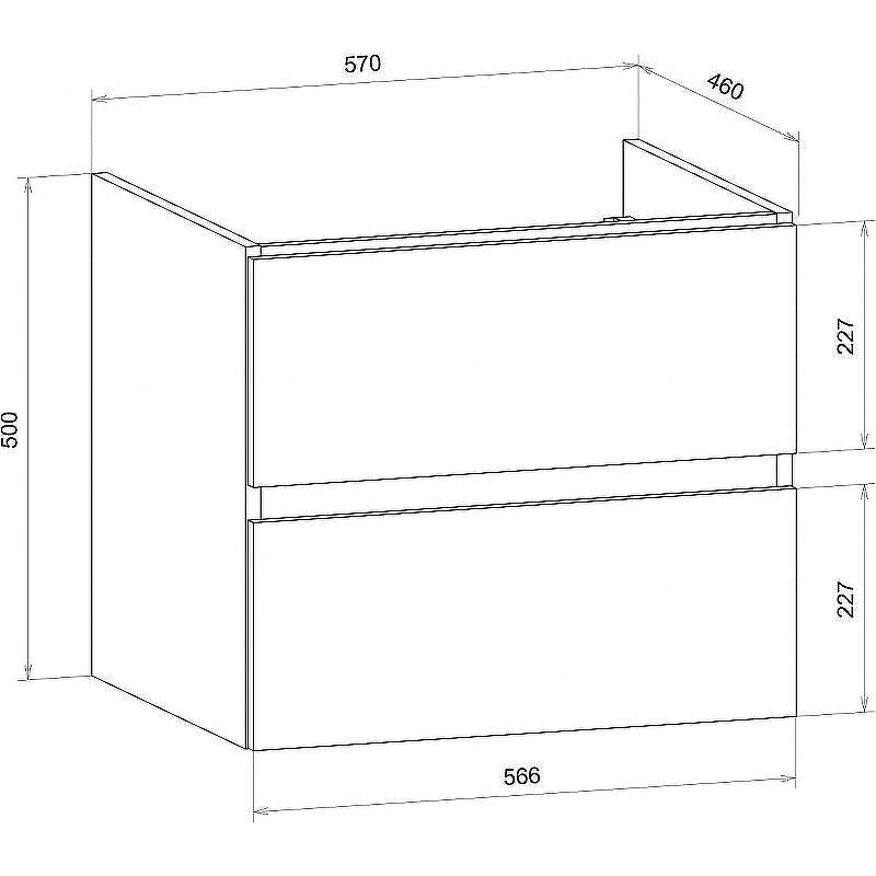 Тумба под раковину Art&Max AM-Techno-600-2C-SO-LW635 подвесная Сосна, купить, цена, заказать, магазин, доставка, скидка, промокод, купить, цена, заказать, магазин, доставка, скидка, промокод