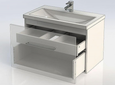 Тумба под раковину Aquanet Порто 80 195731 подвесная Белая