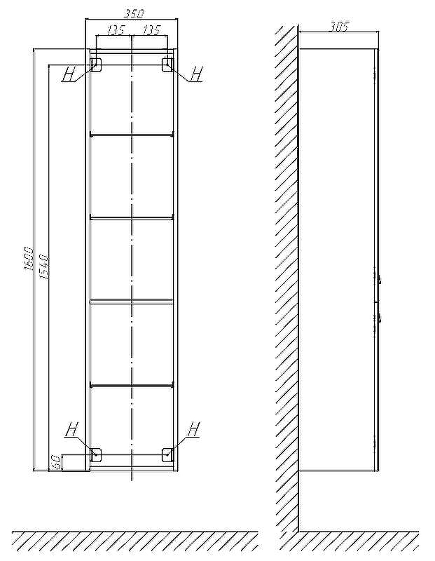 Шкаф пенал Velvex Estea 35 pp.EST.35 подвесной Белый матовый, купить, цена, заказать, магазин, доставка, скидка, промокод, купить, цена, заказать, магазин, доставка, скидка, промокод