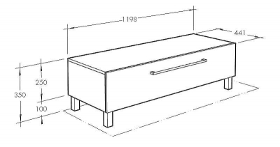 Тумба Aquaton Мадрид 120 М 1A168803MA010 Белая