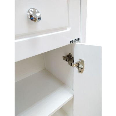 Шкаф пенал Comforty Тбилиси 40 00003132633 Белый глянец