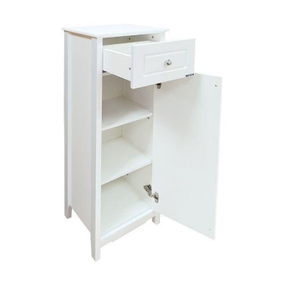 Шкаф пенал Comforty Тбилиси 40 00003132633 Белый глянец