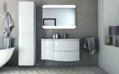 Подвесной шкаф Cezares Vague 34 L 44228 Bianco lucido