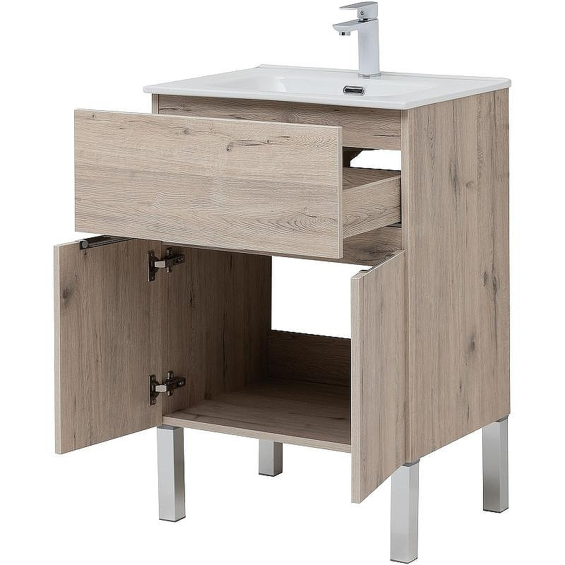 Тумба под раковину Aquanet Алвита New 60 277549 Дуб веллингтон белый, купить, цена, заказать, магазин, доставка, скидка, промокод, купить, цена, заказать, магазин, доставка, скидка, промокод