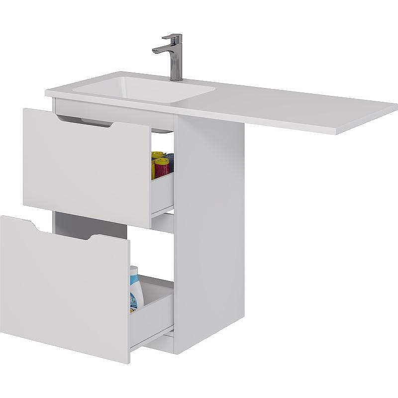 Тумба под раковину Dreja Bona 120 99.0451 Белая, купить, цена, заказать, магазин, доставка, скидка, промокод, купить, цена, заказать, магазин, доставка, скидка, промокод