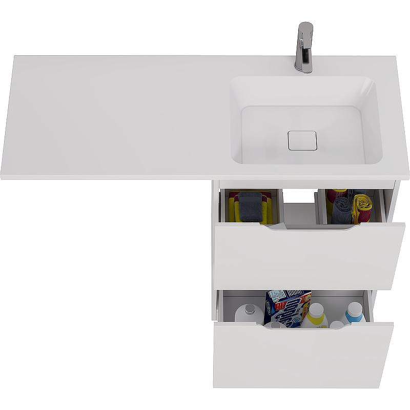 Тумба под раковину Dreja Bona 120 99.0451 Белая, купить, цена, заказать, магазин, доставка, скидка, промокод, купить, цена, заказать, магазин, доставка, скидка, промокод