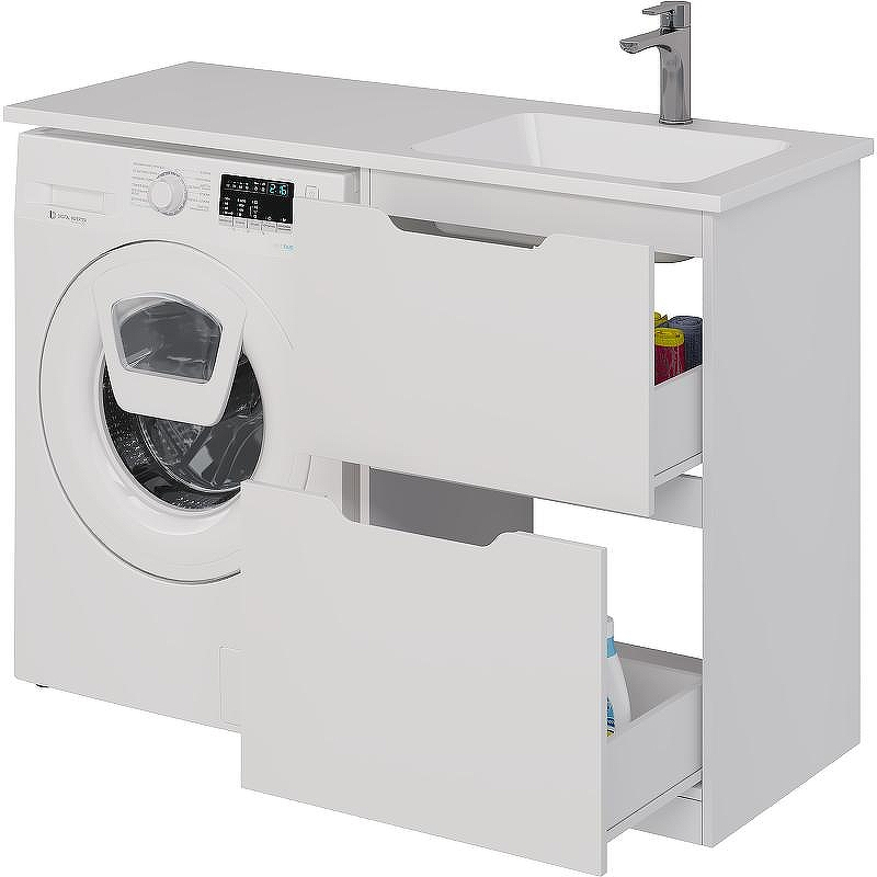 Тумба под раковину Dreja Bona 120 99.0451 Белая, купить, цена, заказать, магазин, доставка, скидка, промокод, купить, цена, заказать, магазин, доставка, скидка, промокод