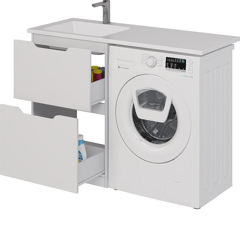 Тумба под раковину Dreja Bona 120 99.0451 Белая, купить, цена, заказать, магазин, доставка, скидка, промокод, купить, цена, заказать, магазин, доставка, скидка, промокод