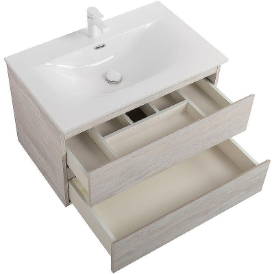 Тумба под раковину Cezares Molveno 90 MOLVENO-90-2C-SO-LB подвесная Legno Bianco