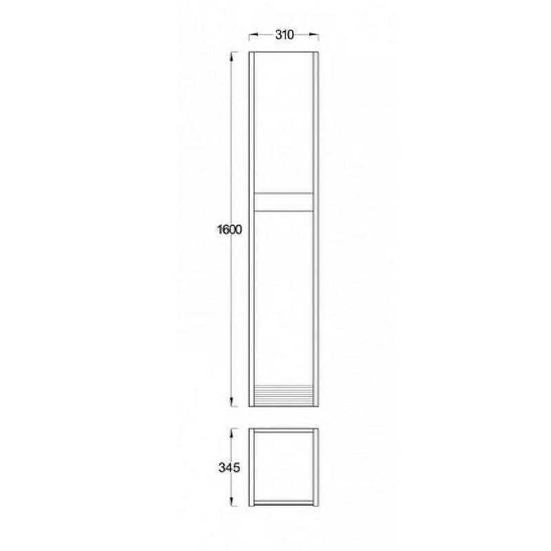 Шкаф пенал Veedi Vision 35 VSN000P-L подвесной Дуб орех Белый, купить, цена, заказать, магазин, доставка, скидка, промокод, купить, цена, заказать, магазин, доставка, скидка, промокод