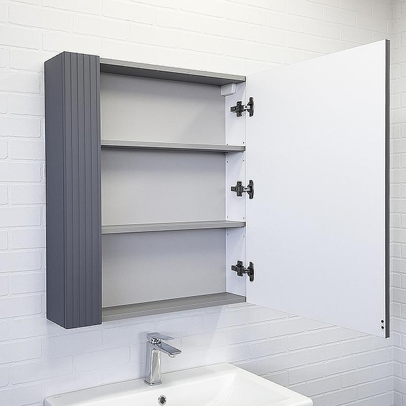 Зеркальный шкаф Comforty Лима 70 00-00004891 Антрацит, купить, цена, заказать, магазин, доставка, скидка, промокод, купить, цена, заказать, магазин, доставка, скидка, промокод