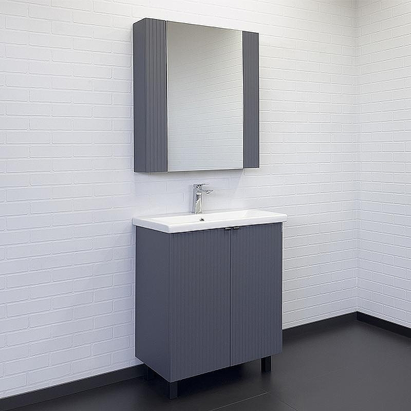 Зеркальный шкаф Comforty Лима 70 00-00004891 Антрацит, купить, цена, заказать, магазин, доставка, скидка, промокод, купить, цена, заказать, магазин, доставка, скидка, промокод