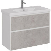 Тумба под раковину Lemark Combi 100 LM03C100T-Beton подвесная Бетон Белый глянец, купить, цена, заказать, магазин, доставка, скидка, промокод, купить, цена, заказать, магазин, доставка, скидка, промокод