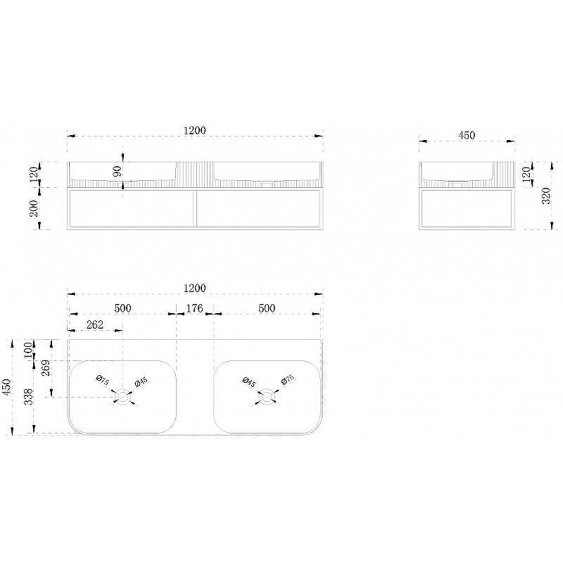 Консоль с раковиной Abber Stein 120 AS2646 Черная, купить, цена, заказать, магазин, доставка, скидка, промокод, купить, цена, заказать, магазин, доставка, скидка, промокод