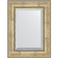 Зеркало Evoform Exclusive 82х62 BY 3402 с фацетом в багетной раме - Состаренное серебро с орнаментом 120, купить, цена, заказать, магазин, доставка, скидка, промокод, купить, цена, заказать, магазин, доставка, скидка, промокод