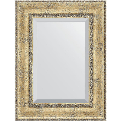 Зеркало Evoform Exclusive 82х62 BY 3402 с фацетом в багетной раме - Состаренное серебро с орнаментом 120