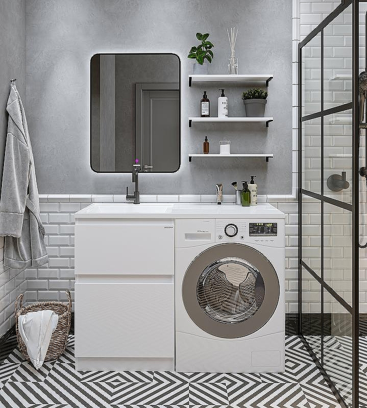 Тумба под раковину Grossman Марсал 120 121203 Белая, купить, цена, заказать, магазин, доставка, скидка, промокод, купить, цена, заказать, магазин, доставка, скидка, промокод