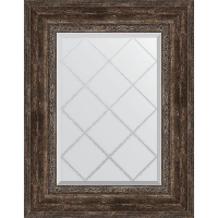 Зеркало Evoform Exclusive-G 80х62 BY 4043 с гравировкой в багетной раме - Состаренное дерево с орнаментом 120, купить, цена, заказать, магазин, доставка, скидка, промокод, купить, цена, заказать, магазин, доставка, скидка, промокод