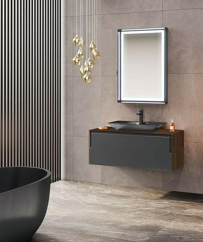 Тумба с раковиной Orka Craft 100 5001125 подвесная Орех Антрацит, купить, цена, заказать, магазин, доставка, скидка, промокод, купить, цена, заказать, магазин, доставка, скидка, промокод