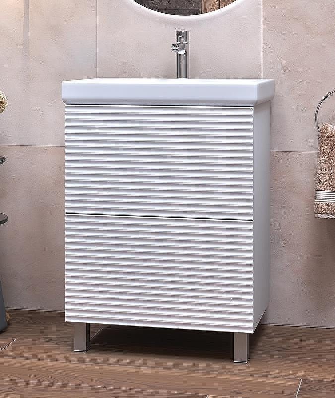 Тумба под раковину Vigo Otti 60 tn.OTT.MOD.60.2Y Белая, купить, цена, заказать, магазин, доставка, скидка, промокод, купить, цена, заказать, магазин, доставка, скидка, промокод