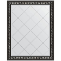 Зеркало Evoform Exclusive-G 120х95 BY 4354 с гравировкой в багетной раме - Черный ардеко 81, купить, цена, заказать, магазин, доставка, скидка, промокод, купить, цена, заказать, магазин, доставка, скидка, промокод