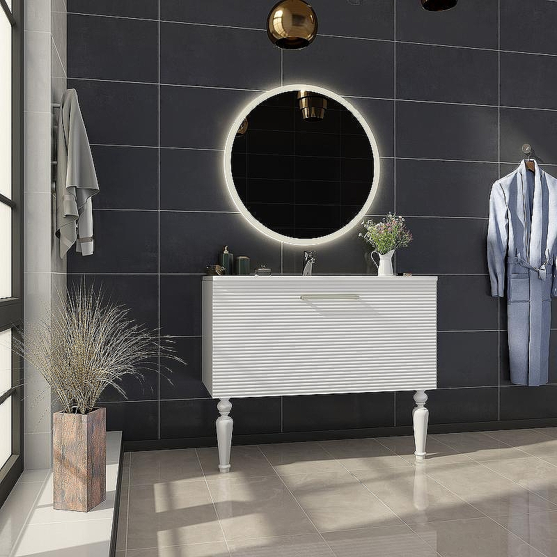 Тумба с раковиной SanVit Эмми 120 kemmy1203d Белая матовая, купить, цена, заказать, магазин, доставка, скидка, промокод, купить, цена, заказать, магазин, доставка, скидка, промокод