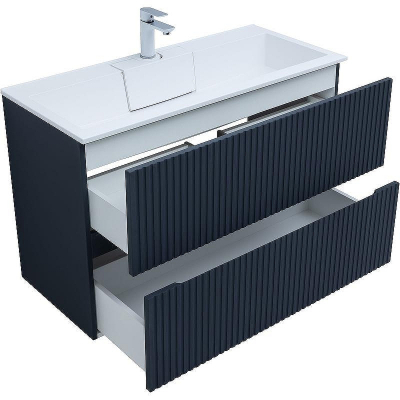 Тумба под раковину Aquanet Джейн 100 313304 подвесная Маренго