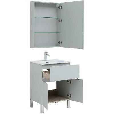 ΠΠΎΠΌΠΏΠ»Π΅ΠΊΡ ΠΌΠ΅Π±Π΅Π»ΠΈ Π΄Π»Ρ Π²Π°Π½Π½ΠΎΠΉ Aquanet ΠΠ»Π²ΠΈΡΠ° New 60 274530 Π‘Π΅ΡΡΠΉ ΠΌΠ°ΡΠΎΠ²ΡΠΉ