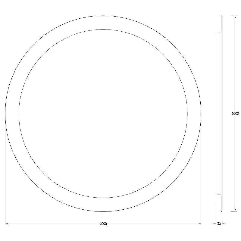 Зеркало Evoform Ledshine d100 BY 2527 с подсветкой 25.5 W - без выключателя - нейтральный белый свет, купить, цена, заказать, магазин, доставка, скидка, промокод, купить, цена, заказать, магазин, доставка, скидка, промокод