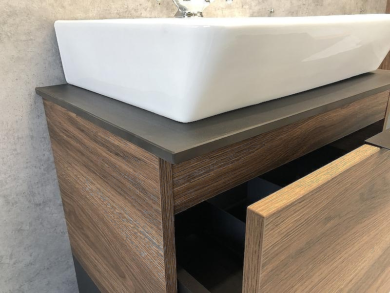 Тумба с раковиной Comforty Штутгарт 60 00004151039 подвесная Дуб темно-коричневый Черная столешница, купить, цена, заказать, магазин, доставка, скидка, промокод, купить, цена, заказать, магазин, доставка, скидка, промокод