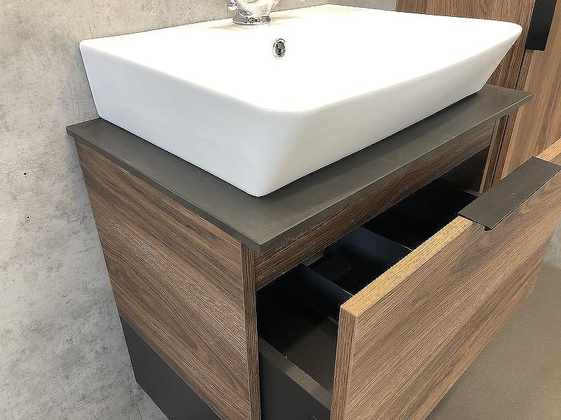 Тумба с раковиной Comforty Штутгарт 60 00004151039 подвесная Дуб темно-коричневый Черная столешница, купить, цена, заказать, магазин, доставка, скидка, промокод, купить, цена, заказать, магазин, доставка, скидка, промокод