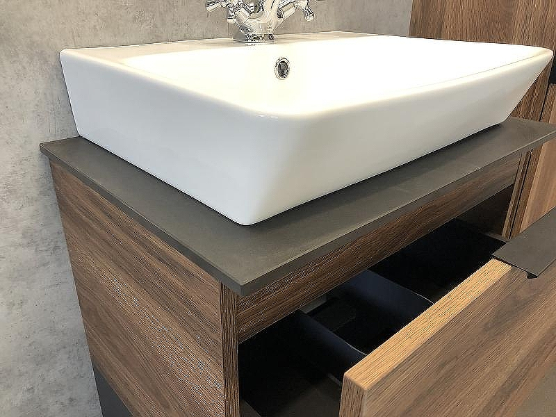 Тумба с раковиной Comforty Штутгарт 60 00004151039 подвесная Дуб темно-коричневый Черная столешница, купить, цена, заказать, магазин, доставка, скидка, промокод, купить, цена, заказать, магазин, доставка, скидка, промокод